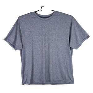 Womens A4 Heather Gray Athletic T Shirt Short Sleeve Crew Neck Polyester Size XL